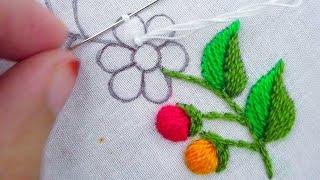 Hand embroidery colorful border line embroidery with easy embroidery stitches, Amazing border