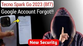 tecno Spark Go 2023 (Bf7) google Account Forgot Solve Without Pc Android version 12,#techmobilefix