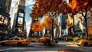 New York Jazz Mix | Can you Imagine Autumn Trees in Times Square?