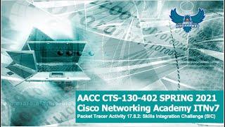 AACC - Spring 2021 CTS-130 CCNA ITNv7 Packet Tracer 17.8.2: Skills Integration Challenge (SIC)