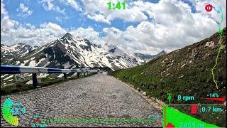 Scenic 30 minute Indoor Cycling Workout Großglockner Alps Road Telemetry 4K Video