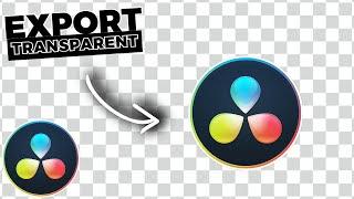 EXPORT With A Transparent BACKGROUND In Davinci Resolve