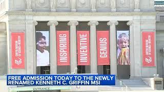 New signs put up for renamed Griffin Museum of Science and Industry in Chicago