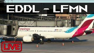 EDDL  LFMN  LOWI | Eurowings Real-Ops | Fenix A320 |  MSFS