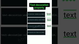 Learn css text decoration property #coding #text #decoration #property #shorts