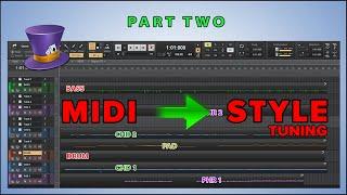 Yamaha Style created from a MIDI file using midi2style, making Song Style - Part Two