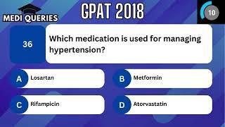 GPAT 2018 Previous year Question Paper || ECET Pharmacy MCQ || Exam preparation || @mediqueries