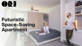 Space Saving Apartment Design with Disappearing Bed | Expandable Apartment in Raleigh, NC