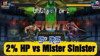 2% HP vs Mister Sinister | 6.2.2 mr sinister Boss | 5* R5 Hercules |