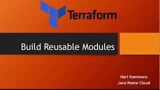 Terraform : AWS - How to build reusable terraform modules with example