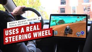 New Tesla Racing Game Uses Real Car's Steering Wheel and Pedals