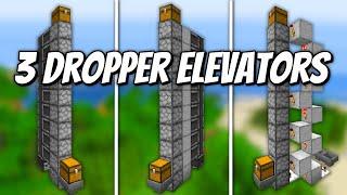 3 Dropper Item Elevators - Minecraft Tutorial