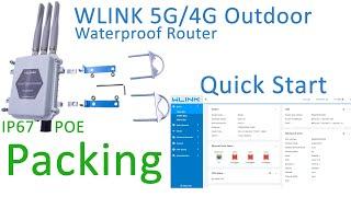 WLINK 5G/4G Outdoor Industrial Waterproof Router  |  Packing |  Quick Start