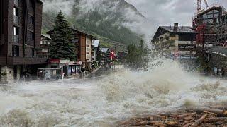 In Europe now! Switzerland river overflow causes severe flooding in Zermatt