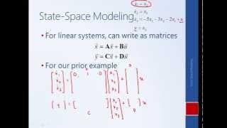 System Dynamics and Control: Module 27a - Introduction to State-Space Modeling