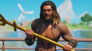 Fortnite - *LEAKED* AQUAMAN SKIN GAMEPLAY! (Shirtless Variant / Style)