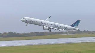 CROSSWIND GO AROUND Azores A321N at Ponta Delgada Airport Youtube