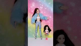 Barbie and her little sister  #humor #stopmotion #funny