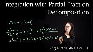 Integration with Partial Fractions 1, Single Variable Calculus