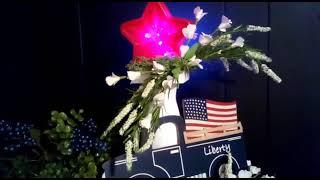 #shorts Jodi' s Cozy Cottage Patriotic Vignette & Dollar Tree diy Star Design