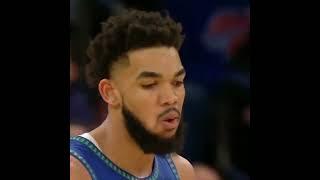 KAT with the HUGE And-1 over Julius Randle  | #shorts