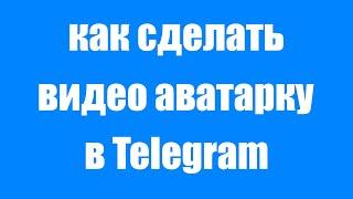 Как установить видео аватарку в профиль Telegram