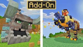 MOB DRAGONS ADDON The COOLEST Abilities Minecraft Survival in-depth review