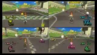 Mario Kart Wii - 4 Player VS Race