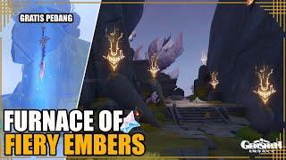 Lokasi 5 Furnace of Fiery Embers | 15 Chest | PEDANG GRATIS【Genshin Impact】