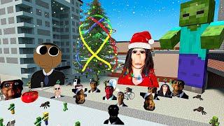 OBUNGA FAMILY VS MINECRAFT MOBS CHRISTMAS UPDATE (Garry's Mod)