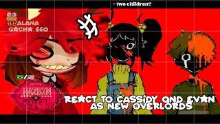 •|Hazbin Hotel react to Cassidy and Evan as new Overlords ( FNAF )|• GACHA CLUB /