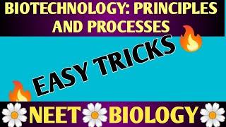 Biotechnology: Principles And Processes | Easy Tricks | Ncert Tricks| BiologyNeet 2022 & Neet 2023