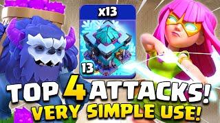 Top 4 BEST TH13 Attack Strategies 2024 Very Simple! Clash of Clans