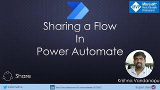 Sharing a Flow in Power Automate