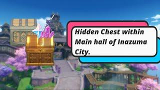 Hidden chest in Main hall of Inazuma City | 3 hidden chest location Genshin Impact | BakaVeeSenpai