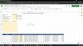 Planilha - Simulador de Cálculo - INCC - Compra de Imóvel na Planta