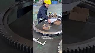 Slewing Bearing Manufacture #slewingbearing #slewingring #bearing #metalshop #gear #bearings