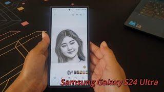 How to turn a selfie to a stunning sketch art with Samsung Galaxy S24 Ultra portrait studio feature