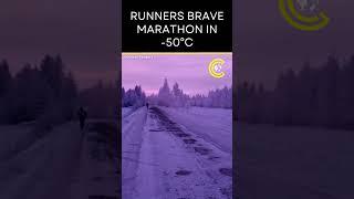 Runners brave extreme -50C weather to run marathon in Russia | CLRCUT