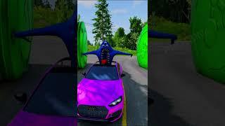 Amazing Mix Cars Vs Big Hulk Bollard - BeamNG.Drive  #beamngdrive