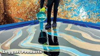 How To Do An Epoxy Dirty Pour On A Floor Using Leggari Metallic Epoxy