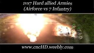 [C&C Zero Hour] 1vs7 - Air vs 7 Hard Infantry