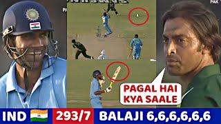 India Vs Pakistan 5th odi 2004 | When Shoaib Akhtar Messed with BALAJI then Balaji gave epic Reply