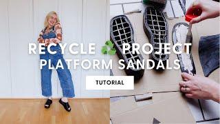 How To Make Sandals Out Of An Old Skirt | Recycle Project | Shoemaking Tutorial