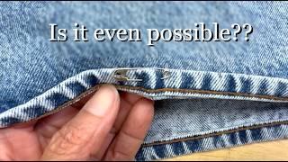 SHORTEN JEANS HALF AN INCH WHILE KEEPING THE ORIGINAL HEM