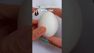 Fake Nail Extension at Home with Egg #shorts