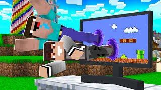 Zostałem UWIĘZIONY W GRZE WIDEO z Noobek w Minecraft!