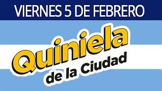 Resultados de la Quiniela de la ciudad del Viernes 5 de Febrero del 2021