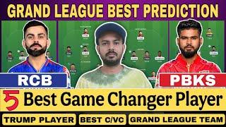 RCB vs Punjab IPL Final Match Dream Team Playing 11 | Match Prediction | RCB vs PBKS | Pitch Report