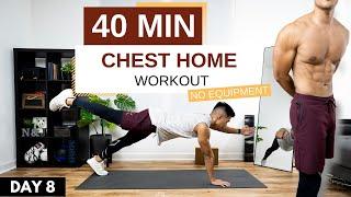 NO GYM CHEST WORKOUT - Day 8 | Jeremy Sry